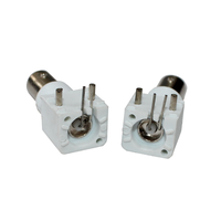Conector Coaxial BNC CHAOYI para Montaje en PCB, Conector Coaxial Hembra BNC-KWE con Pegamento Blanco para Reproductor de Video DVR