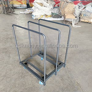 Chariot de transport robuste en acier 500 kg à plateforme ouverte avec rails moquettés, chariot à matelas, roulettes portables de 5 pouces pour outils - Product Image 6