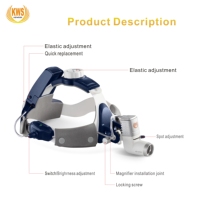 Source de lumière LED à double batterie rechargeable Lampe frontale sans fil 5W pour la chirurgie cardiaque Chirurgie cérébrale neurochirurgie