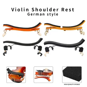 Soporte de Hombro Ajustable para <span class=keywords><strong>Violín</strong></span> 4/4, 3/4, 1/2, 1/4 y 1/8, Almohadilla de Esponja para <span class=keywords><strong>Violín</strong></span>, Material ABS, Nylon, Madera, Fibra de Carbono, Estilo Germánico - Product Image 5