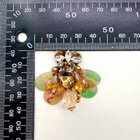 Nouveauté en stock : Patchs en verre perlé en forme d'abeille, fournis par le fabricant, en provenance de Chine, pour vêtements et sacs, accessoires de bricolage