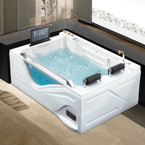 실내 아크릴 월풀 마사지 화이트 모던 독립형 코너 스파 욕조 1.8m - Product Image 3