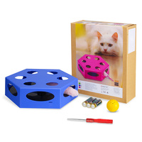 Nouvel arrivage personnalisé de jouet électrique interactif pour chat chronométré boîte de labyrinthe hexagone écologique jouet pour chat