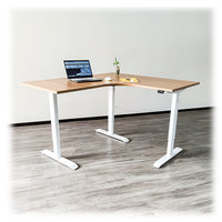 Ensemble de table réglable en hauteur de haute qualité, cadre de bureau électrique en forme de L, bureau assis-debout, pour un espace de travail