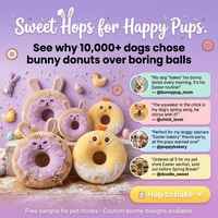 Jouets pour chiens en peluche Donut Lapin de Pâques, jouets à mâcher couineurs pour chiots style poussin et lapin, jouets interactifs durables pour animaux de compagnie, cadeau