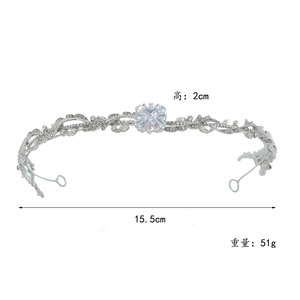 <span class=keywords><strong>Couronne</strong></span> de mariée de style vintage euro-américain à double couche avec strass, exquise pour concours de beauté, en alliage et pierres de cristal - Product Image 6