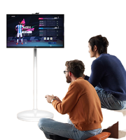 Televisor Inteligente LED Portátil de 27 Pulgadas HDTV, Precio de Fábrica al por Mayor, Se Acepta Personalización OEM, 1080P, 27000 mAh, con Placa Base Android TV