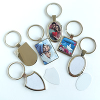Vente en gros de porte-clés blanc à sublimation Produits cadeaux Porte-clés en métal à sublimation vierge en alliage de zinc