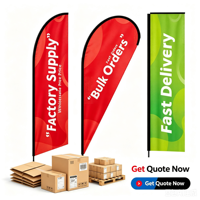 Kit Mât Plume Publicitaire Double Face 4,5 m avec Support pour Extérieur, Drapeau de Plage Commercial Flottant