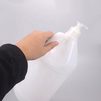 Bouteille en plastique HDPE de 1 gallon (3,8 L) ou 2 litres, blanche, étanche, personnalisée, pour shampoing ou détergent, avec pompe à pression