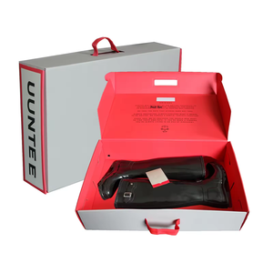 Tùy chỉnh in giá rẻ đồng bằng các tông Stackable giấy carton sóng khởi động Giày vận chuyển hộp với xử lý cho giày - Product Image 3