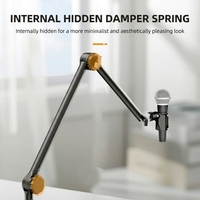 Support de microphone stable avec ressort de tension intégré, charge de 1,5 kg, bras de micro à pince pour studio et diffusion en direct