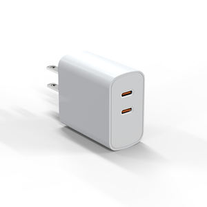 Chargeur GaN 45W PD3.0 avec deux ports Type-C, OCP/-court-circuit OTP/OVP, ignifuge, prise US <span class=keywords><strong>pour</strong></span> téléphone portable, écouteurs, tablette, <span class=keywords><strong>montre</strong></span> intelligente - Product Image 1