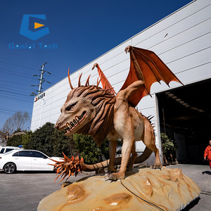 JN-Z224D làm bằng tay ngoài trời-sân chơi Hoang Dã công viên mô phỏng sư tử Đầu rồng <span class=keywords><strong>animatronic</strong></span> đi bộ bay rồng - Product Image 1