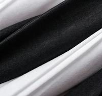 Chaussettes noires et blanches standard respirantes en nylon tricoté de compression CLASSE 1, longueur genou, pour femme, style JK, pour l'été