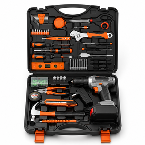 Perceuse sans fil 21V, ensemble de 85 outils avec batterie au lithium, construction en acier et coffret de transport en plastique pour réparation à domicile et bricolage - Product Image 1
