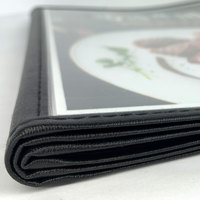 Dossier de menu en cuir PU de style professionnel personnalisé doré gaufré Restaurant Bar dossier de commande porte-cartes fabriqué pour les recettes