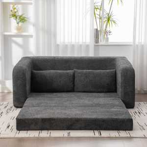 Sofá Cama Doble Moderno y Ecológico con Reposabrazos Reversibles y Colchón sin Estructura para Salas de Estar, Exteriores y Habitaciones de Invitados - Product Image 4