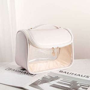 Clear Zipper PVC <b>Makeup</b> <b>Case</b> for Bag Multipurpose Travel Portable Cosmetic Organizer Large Capacity Storage Bag - Product Image 4