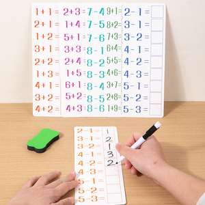 Montessori Digital Operation Column Set Cartoon Puzzle Made Wood Numbers Letters Education Designs Toys for Boys Girls Wholesale - Product Image 2