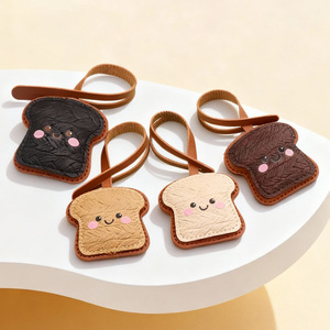 Leather Christmas <b>Gingerbread</b> <b>Man</b> Keychain Pendant DIY Bag Charm Christmas Sock Ornament for Phone and Key <b>Decoration</b> - Product Image 2
