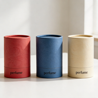 Tube en carton biodégradable personnalisé avec logo imprimé pour emballage cadeau, parfum, cosmétique, bougie, expédition, tube en papier spécial