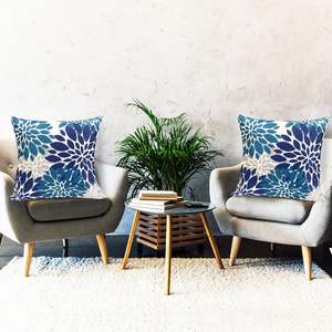 Decorative Throw Pillow Covers for Sofa Living Room Modern Throw Pillow Cover Square <strong>Floral</strong> Flower <strong>Pillowcase</strong> - Product Image 5