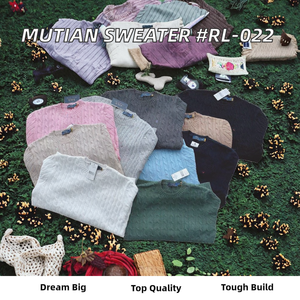 MUTIAN, suéter de invierno para parejas, ropa de punto acanalada de lana informal, estilo de mujer para hombres, gran oferta, ganchillo frontal - Product Image 2