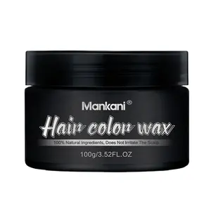 Cera para el cabello de marca personalizada, cera de color para peinar el cabello, gel de peinado de barro desechable temporal