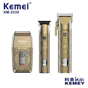 Tondeuse à cheveux Kemei Km-T88 3 en 1 avec écran numérique, qualité professionnelle, corps métallique, rechargeable par USB - Product Image 4
