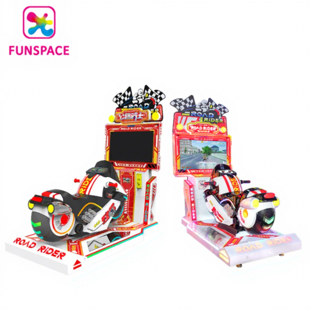 Funspace Coin Operated Kids Arcade Racing Motorcycle Driving Game Machine