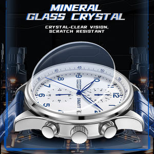 Reloj de Cuarzo para <span class=keywords><strong>Hombre</strong></span> DK&KT con Correa de Cuero, Esfera de Aleación, Luminoso, Visualización de 24 Horas, Resistente al Agua, Casual - Product Image 4