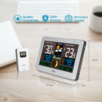Station météo thermomètre numérique hygromètre baromètre capteur sans fil outils horloge murale intérieur extérieur Station météo
