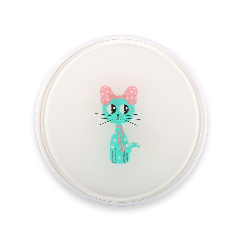 High quality Fashion round Plastic Contact Lens mate boxes with tweezers Cute cat pattern portable set contact lenses cases