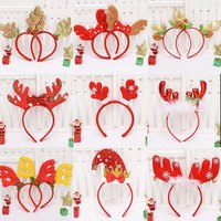 Bandeau de bois d'orignal de Noël cloches Explosions bandeau de coiffure pour les cadeaux décoratifs pour enfants mignons