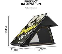 Tente de toit rigide triangulaire ultra-fine, imperméable, à ouverture rapide, pour 4x4, camionnette, camping en plein air