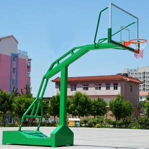 Support de basket-ball en acier concave pour intérieur et extérieur, hauteur 3,05 m, panier de basket-ball avec panneau arrière en verre trempé - Product Image 3