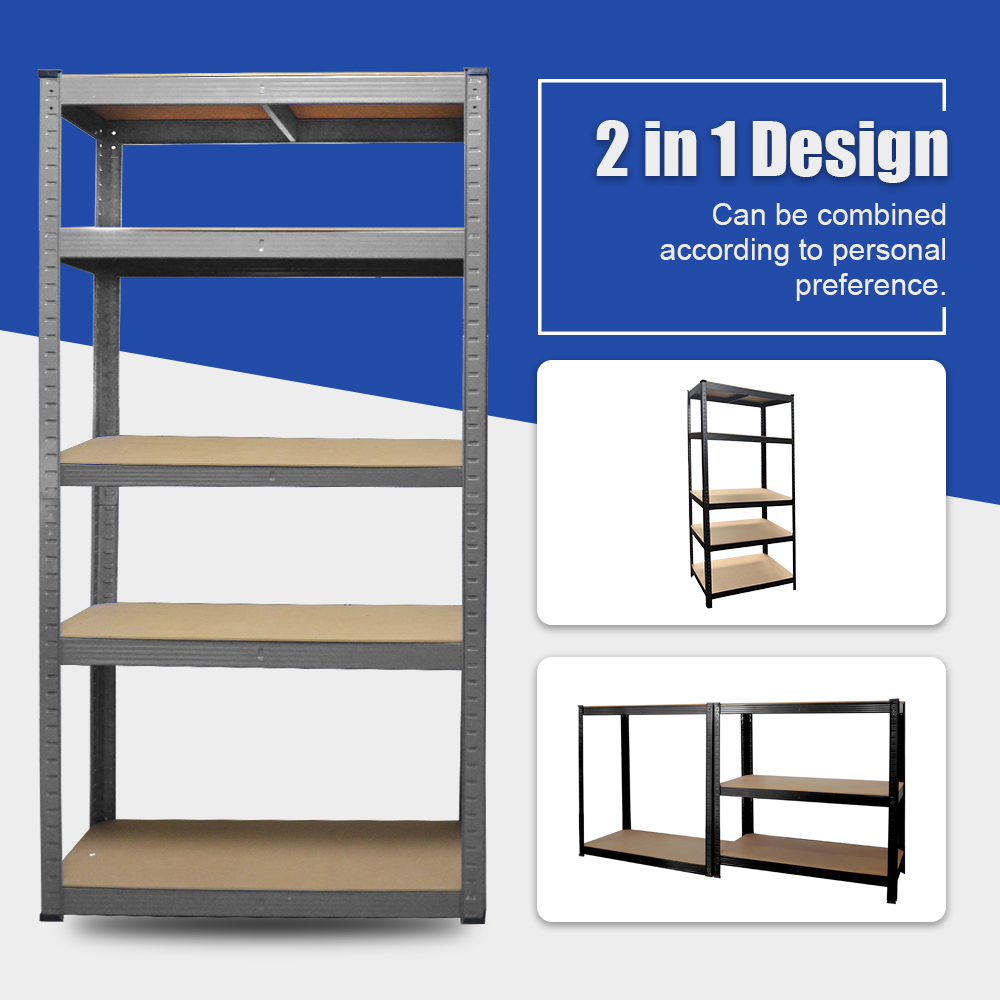 Light Duty Laboratory Storage Racks Galvanized 5 Tier Boltless Shelving Unit MDF