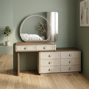 Modern Makeup Vanity Table <b>With</b> <b>Lighted</b> <b>Mirror</b> Storage Desk For Bedroom Furniture - Product Image 1