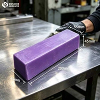 Composé de polissage métallique OEM à dureté moyenne pour meule, cire violette pour bijoux en acier inoxydable