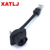 Cable de extensión de montaje en panel RJ45 Montaje empotrado Conector de carcasa de nailon tipo macho hembra-Categoría de producto Conectores