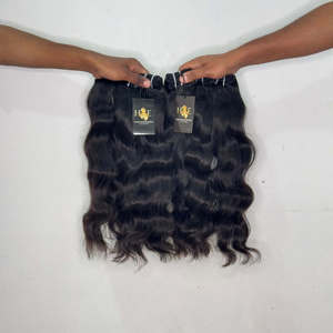 Extensiones de Cabello Natural Ondulado al Por Mayor, Cabello Humano Indio Virgen Ondulado con Cutícula Alineada - Product Image 1