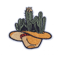 Collection de patchs brodés rétro western |   Applique thermocollante et à coudre Motif Cowboy Cheval Cactus Papillon pour Vêtements et Accessoires