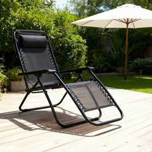 Chaise longue de jardin pliable à gravité zéro, design moderne, résistante aux UV, <span class=keywords><strong>en</strong></span> acier, pour l'extérieur - Product Image 2