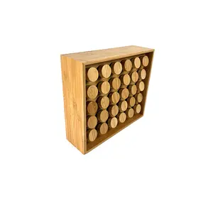 Legend New Arrival Wall-Mounted Porta Temperos Condimentos Spice Jar With Rack Kruidenrek Bamboo Spice Rack For Kitchen Drawers