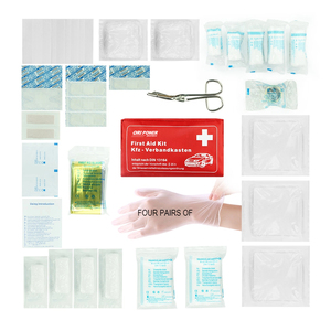 Kit de Primeiros Socorros para Carro Padrão Alemão <span class=keywords><strong>DIN</strong></span> <span class=keywords><strong>13164</strong></span> com Suprimentos Médicos Essenciais e Equipamentos de Autodefesa para Carro - Product Image 2
