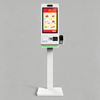 Terminal de paiement tactile mural 21,5 pouces avec système Android/Windows, imprimante, lecteur de code QR, support POS SDK