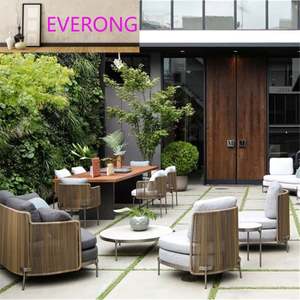 Ensemble de canapé de <span class=keywords><strong>jardin</strong></span> en acier inoxydable et en <span class=keywords><strong>corde</strong></span> Ev pour la plage, la villa, l'hôtel, la cour, meubles de luxe - Product Image 3