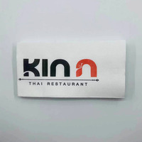 Serviette de table écologique jetable pour restaurants avec logo mariages boisson 1/8 dîners pliants serviettes en papier de soie matelassé