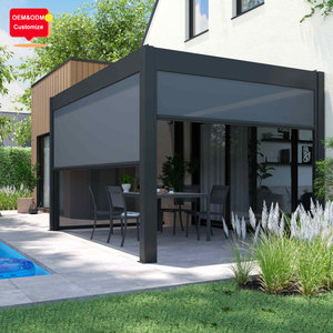 Bioclimatic Wall Mounted Pergola Louvers Custom Aluminum Motorised Pergola System to Cover a <strong>Terrace</strong> Area - Product Image 2